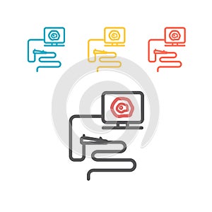 Colonoscopy flat icon. Vector illustration for websites.