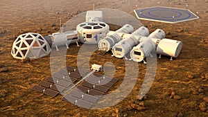 The colony on Mars. Autonomous life on Mars photo
