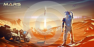 A colony on Mars in the near future features the launching mission of the rocket into the