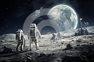 colony on the moon. generated with ai