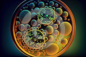 Colony of staphylococcus aureus bacteria photo