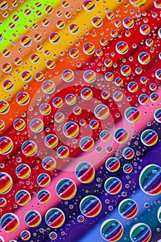 Color abstract background with drops and pencils set