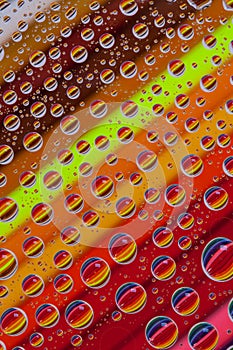 Color abstract background with drops and pencils set
