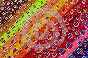 Color abstract background with drops and pencils set