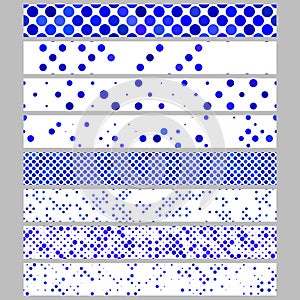 Color abstract dot pattern rectangular web banner background set