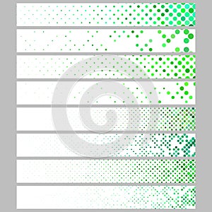 Color abstract dot pattern rectangular web banner background set