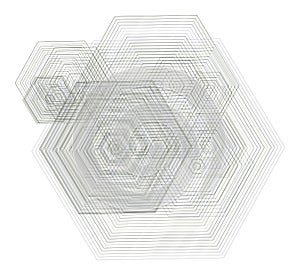 Color abstract hexagon geometric pattern generative art background. Web, template, messy & vector.