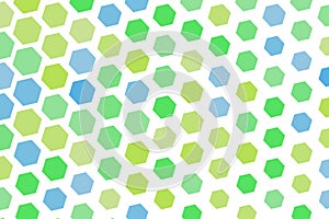 Color abstract hexagon pattern generative art background. Texture, illustration, web & vector.