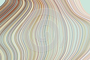 Color abstract line, curve & wave geometric pattern generative art background. Canvas, texture, design & repeat.