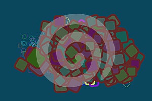 Color abstract mixed pattern generative art background. Canvas, vector, texture & template.