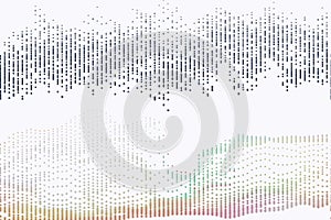 Color abstract mixed pattern generative art background. Shape, details, messy, texture & graphic.