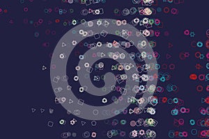 Color abstract mixed pattern generative art background. Web, surface, graphic & details.