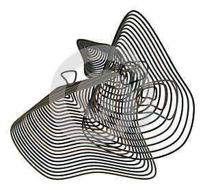 Color abstract path lines geometric pattern generative art background. Canvas, paths, texture & details.