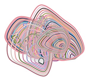 Color abstract path lines geometric pattern generative art background. Messy, repeat, concept & shape.