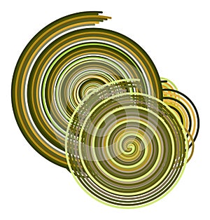 Color abstract twirl circle lines geometric pattern generative art background. Texture, digital, sphere & repeat.
