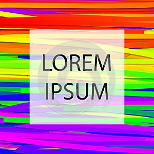 Color abstraction. Background of multi-colored stripes. Vector .