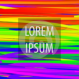 Color abstraction. Background of multi-colored stripes. Vector .