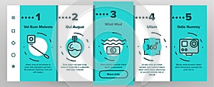 Color Action Camera Onboarding Vector