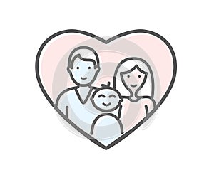 Color adoption family icon