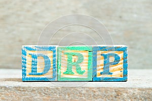 Color letter block in word DRP Abbreviation of Disaster recovery plan, Distribution resource planning, Dividend photo