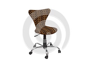 Color armchair. Modern designer chair on white background