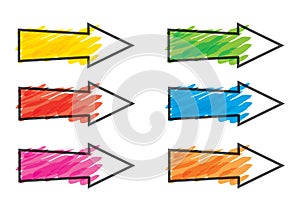Color arrows set