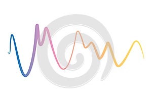 Color audio wave logo. Pulse music design player banner. Jpeg sound equalizer symbol isolated on a white background.