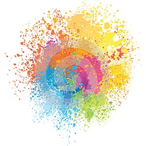 Color background of paint splashes