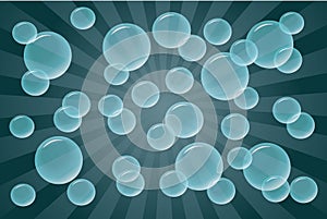 Color background with white bubbles