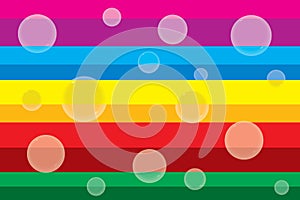 Color background with white bubbles