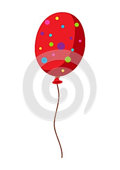 Color balloon illustration. Happy Birthday and party.