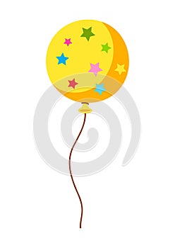 Color balloon illustration. Happy Birthday and party.