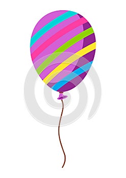 Color balloon illustration. Happy Birthday and party.