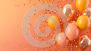 Color balloons composition background - Celebration design