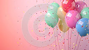 Color balloons composition background - Celebration design