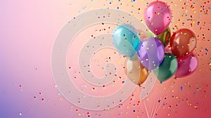 Color balloons composition background - Celebration design