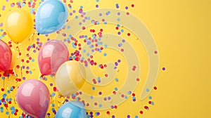 Color balloons composition background - Celebration design