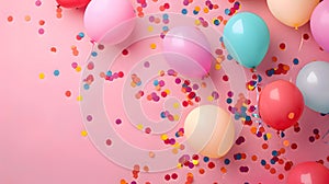 Color balloons composition background - Celebration design