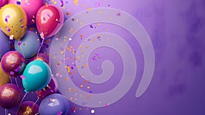 Color balloons composition background - Celebration design