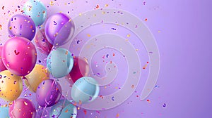 Color balloons composition background - Celebration design