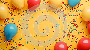 Color balloons composition background - Celebration design