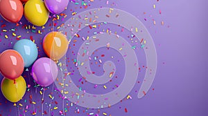 Color balloons composition background - Celebration design