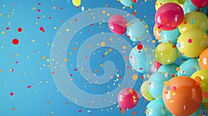 Color balloons composition background - Celebration design