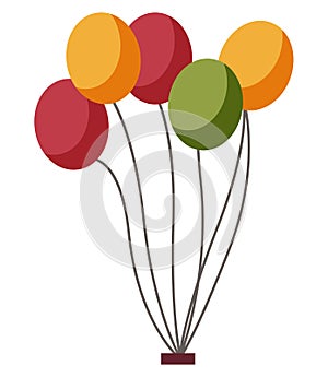 Color Balloons Decor, Park or Fun Fair Element