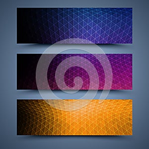 Color banners templates. Abstract backgrounds