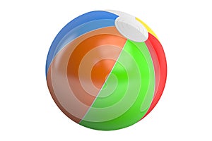 Color beach ball, 3D rendering