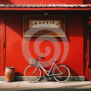 Bike town architecture city wheel transportation travel background old bicycle cycle house street
