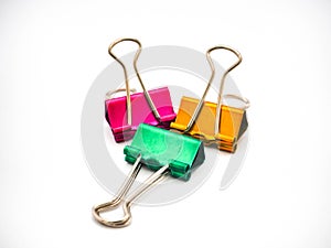 3 color binder clips