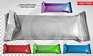 Color blank polyethylene package for snack product