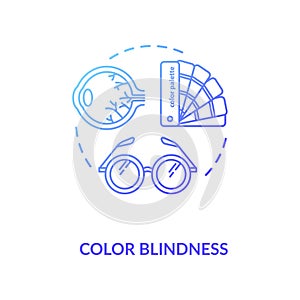 Color blindness concept icon